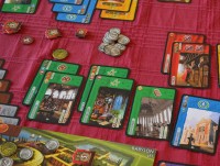 Green cards 7 Wonders card game